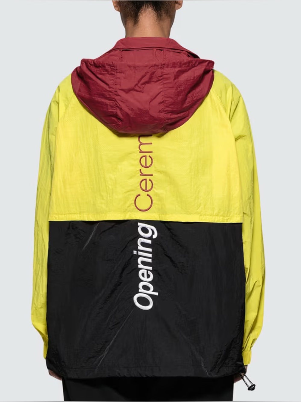NWT Opening Ceremony Crinkle Nylon Storm Jacket Red Colorblock Size Medium